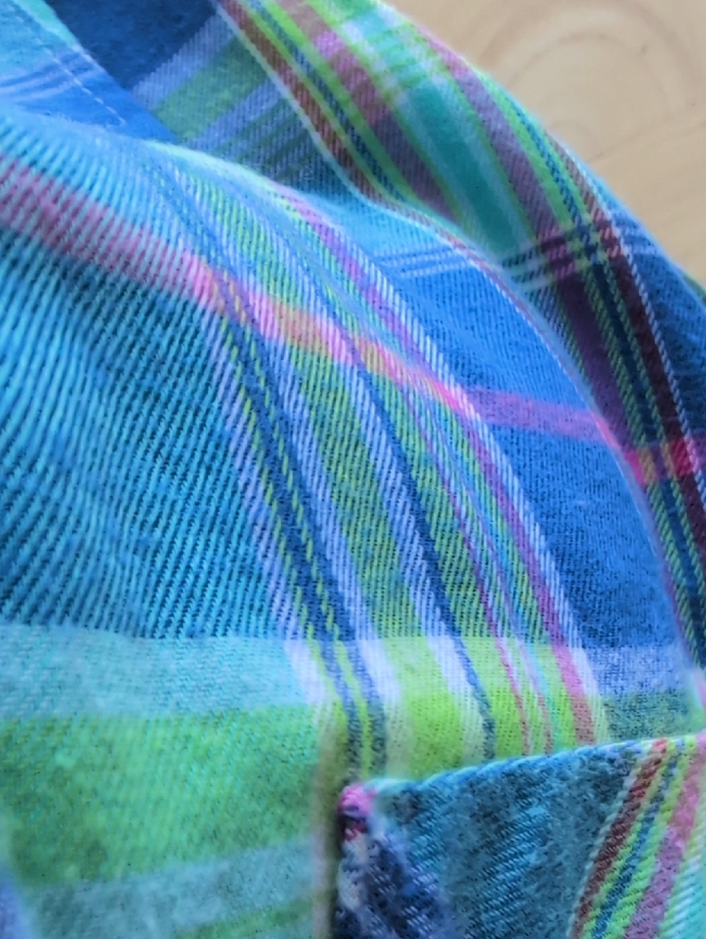Lauren Ralph Lauren Blue Green Plaid Button-Up Nightgown - Picture 12 of 13